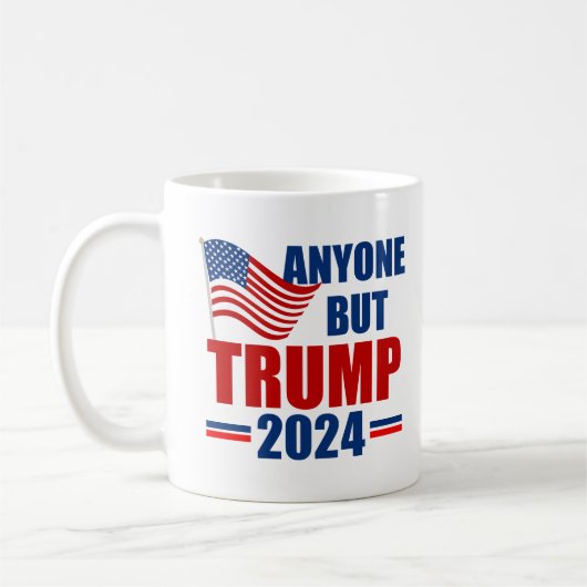 トランプ2024選おもしろい挙以外の誰でも コーヒーマグカップ (左)