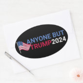 トランプ2024選おもしろい挙以外の誰でも 楕円形シール (封筒)