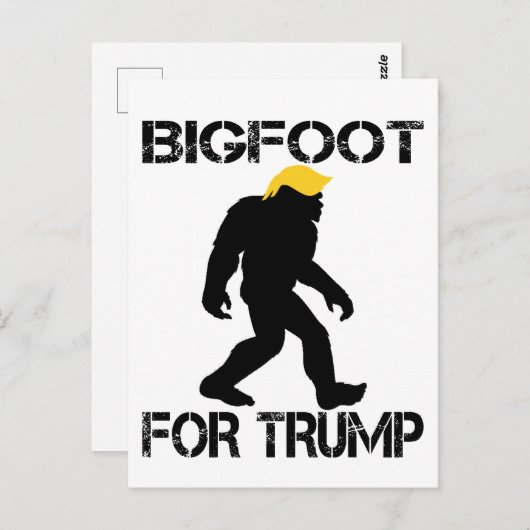 トランプ2024選挙のためのビッグフット ポストカード (正面/裏面)