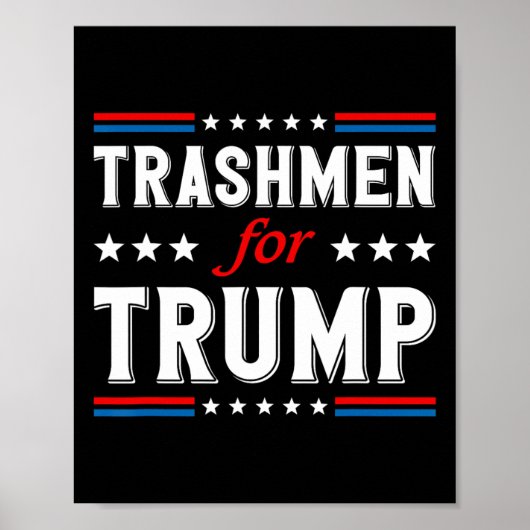 トランプ2024選挙ガーバおもしろいグマンのためのトラッシュメン ポスター (正面)