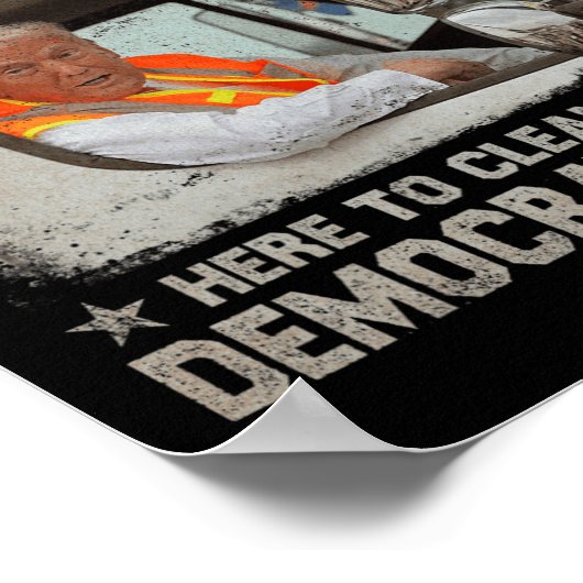 トランプ2024選挙トランプごみ男の投票トランプP ポスター (角)