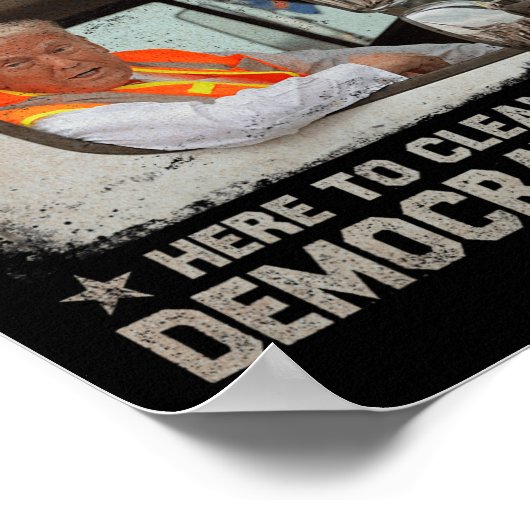 トランプ2024選挙トランプごみ男の投票トランプP ポスター (角)