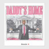 トランプ2024選挙パパのホームピンク シール (シート)