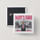 トランプ2024選挙パパのホームピンク 缶バッジ (正面&裏面)