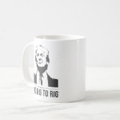 トランプ2024選挙マグを仕掛けるには大き過ぎる コーヒーマグカップ (正面左)