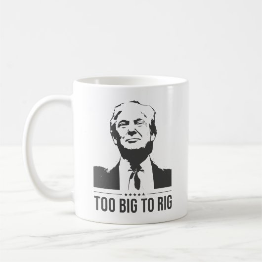 トランプ2024選挙マグを仕掛けるには大き過ぎる コーヒーマグカップ (左)