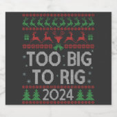 トランプ2024醜いクリスマスセーターをリグにおもしろい大きすぎる スパークリングワインラベル (シングルラベル)