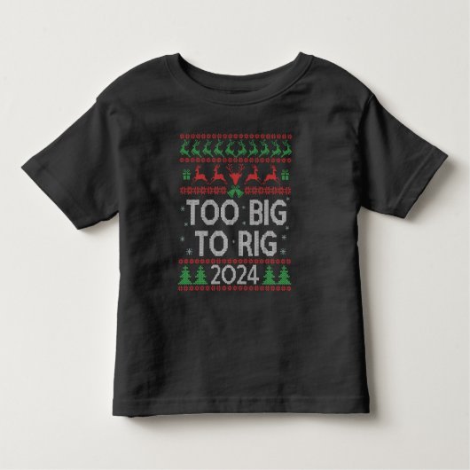 トランプ2024醜いクリスマスセーターをリグにおもしろい大きすぎる トドラーTシャツ (正面)