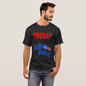 トランプ2024青はトランプと再の戻り Tシャツ (正面フル)