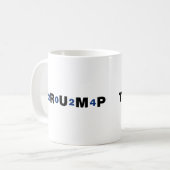 トランプ2024青 コーヒーマグカップ (正面左)