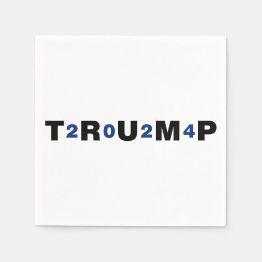 トランプ2024青 スタンダードカクテルナプキン (正面)