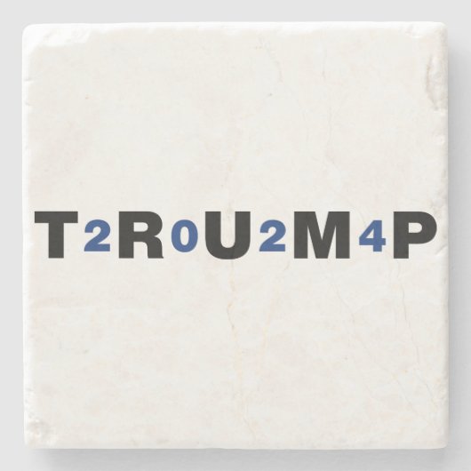 トランプ2024青 ストーンコースター (正面)