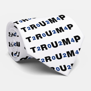 トランプ2024青 ネクタイ