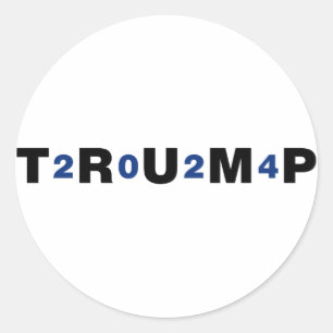 トランプ2024青 ラウンドシール