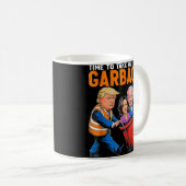 トランプ2024面白いゴミの出し時 コーヒーマグカップ (正面右)
