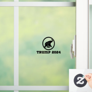 トランプ2024黒澄ん窓貼り車シール ウィンドウサイン