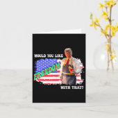 トランプ2024 そのフライドポテトに自由はどうですか？ カード (黄色い花)