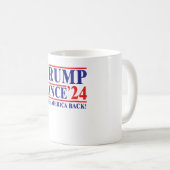 トランプ2024 "アメリカを取り戻す"コーヒーマグ コーヒーマグカップ (正面右)