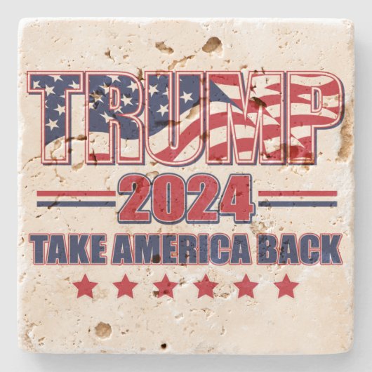 トランプ2024，アメリカを取り戻す ストーンコースター (正面)