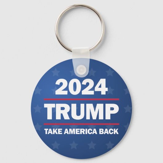 トランプ2024 アメリカを取り戻せボタン キーホルダー (正面)