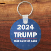 トランプ2024 アメリカを取り戻せボタン キーホルダー (正面)