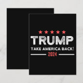 トランプ2024 アメリカを取り戻せ セーブザデート (正面/裏面)
