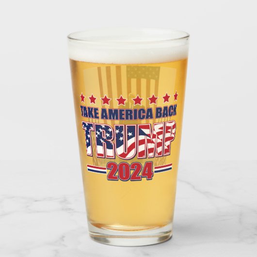 トランプ2024 アメリカを取り戻せ タンブラーグラス (ドリンク正面)