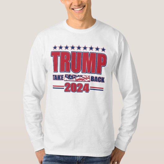 トランプ2024 アメリカを取り戻せ Tシャツ (正面)