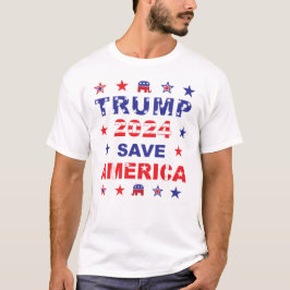 トランプ2024 アメリカを救え Tシャツ