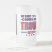トランプ2024 – アメリカ素晴らしのカムバック フロストグラスビールジョッキ (正面右)
