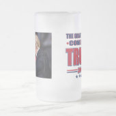 トランプ2024 – アメリカ素晴らしのカムバック フロストグラスビールジョッキ (中央)