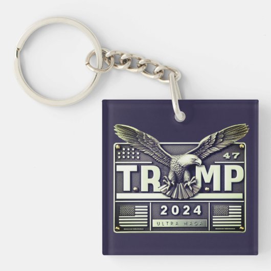 トランプ2024 イーグルと共に キーホルダー (正面)