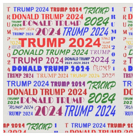 トランプ2024 カラフル ファブリック (クローズアップ)
