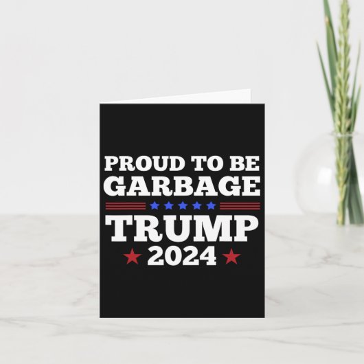トランプ2024 ゴミのような大統領選に誇り カード (正面)