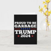 トランプ2024 ゴミのような大統領選に誇り カード (黄色い花)