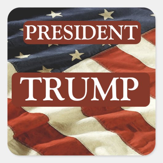 トランプ2024 スクエアシール (正面)
