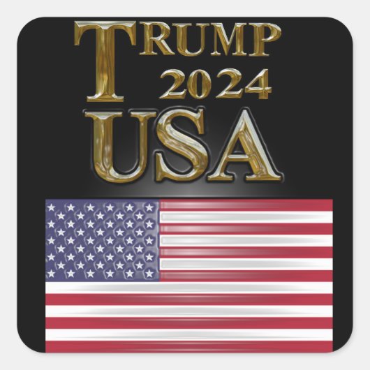 トランプ2024 スクエアシール (正面)