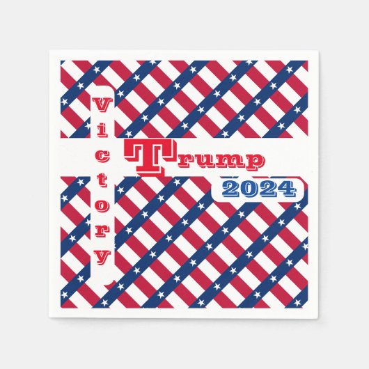 トランプ2024 スタンダードカクテルナプキン (正面)