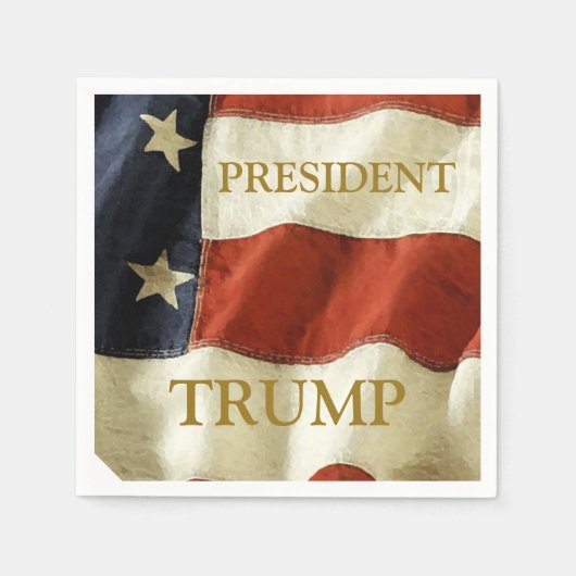トランプ2024 スタンダードカクテルナプキン (正面)