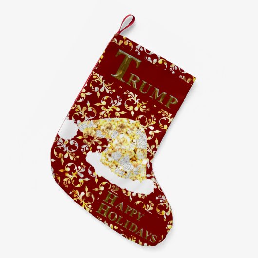 トランプ2024 スモールクリスマスストッキング (正面 (吊り時))