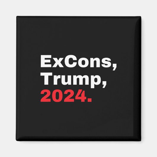 トランプ2024 トランプ ヴァンス Excons マグネット (正面)