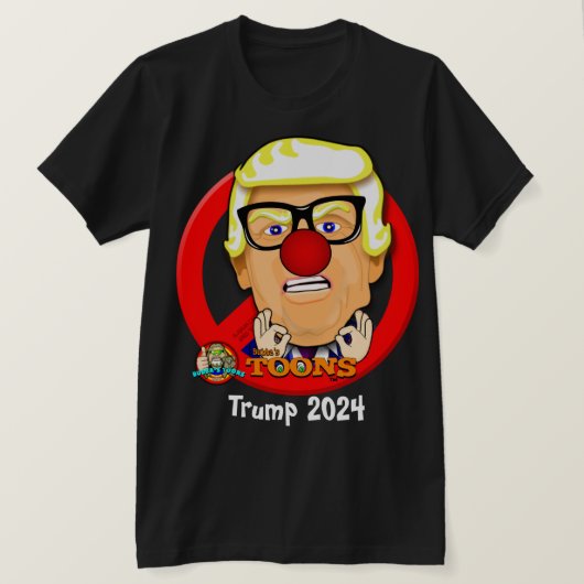 トランプ2024 – ババの漫画Tシャツ Tシャツ (デザイン正面)