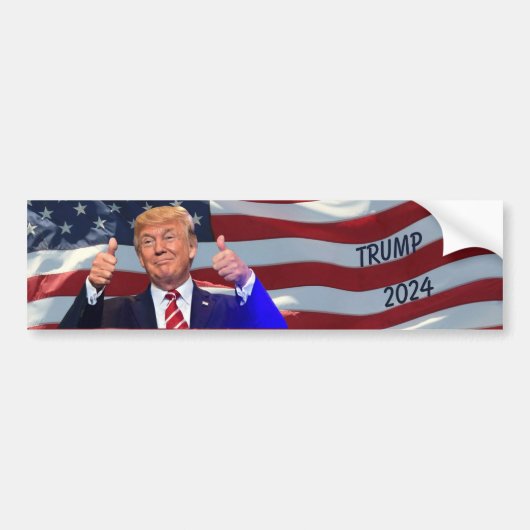 トランプ2024 バンパーステッカー (正面)