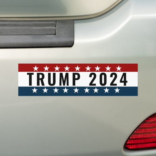トランプ2024 バンパーステッカー (車上)