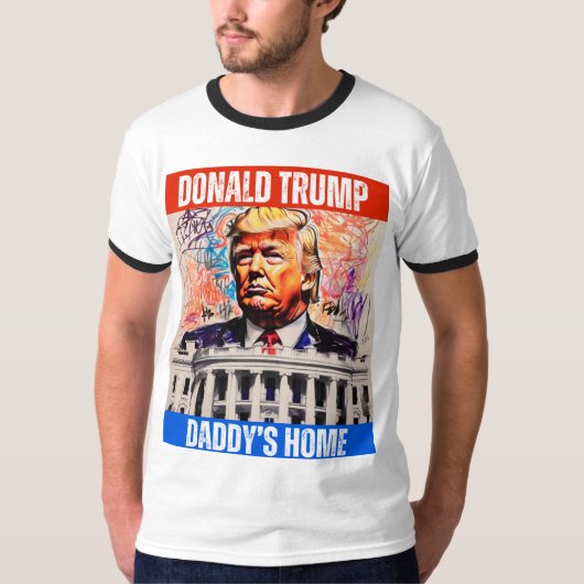 トランプ2024 – パパの家 Tシャツ (正面)