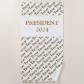 トランプ2024 ビーチタオル (正面)