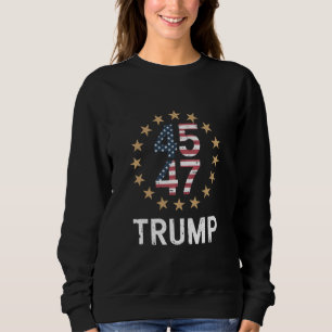 トランプ2024 フラッグ アメリカを取り戻せ トランプ 45 47 スウェットシャツ
