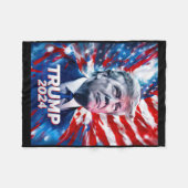 トランプ2024 フリースブランケット (正面(横))