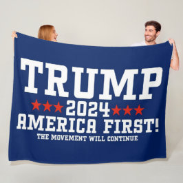 トランプ2024 フリースブランケット