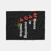 トランプ2024 フリースブランケット (正面(横))